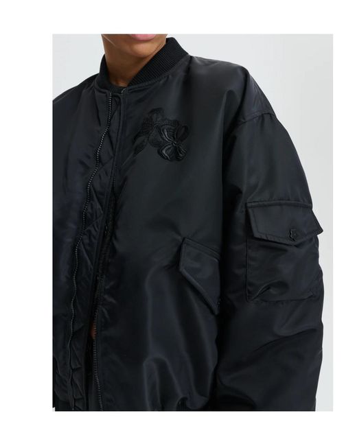 CECILIE BAHNSEN Black Long-Sleeved Bomber Jacket