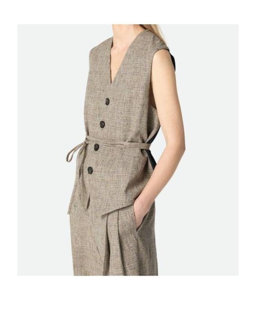 Bottega Veneta Natural Fleck Viscose Gilet