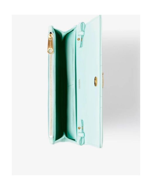 Burberry Blue Lola Quilted Chain-Linked Wallet