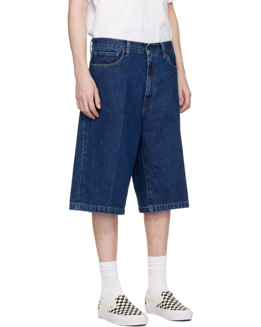 Carhartt Blue Landon Oversized Denim Shorts for men