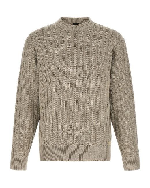 Boss Gray Cotton Sweater for men