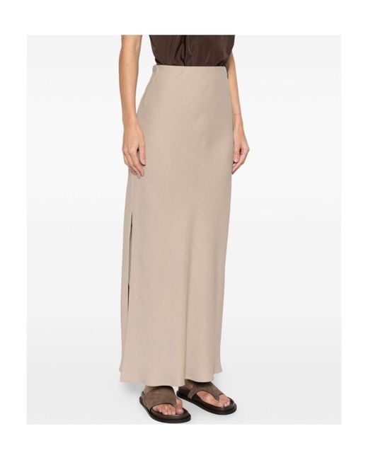 Brunello Cucinelli Natural Maxi Skirts