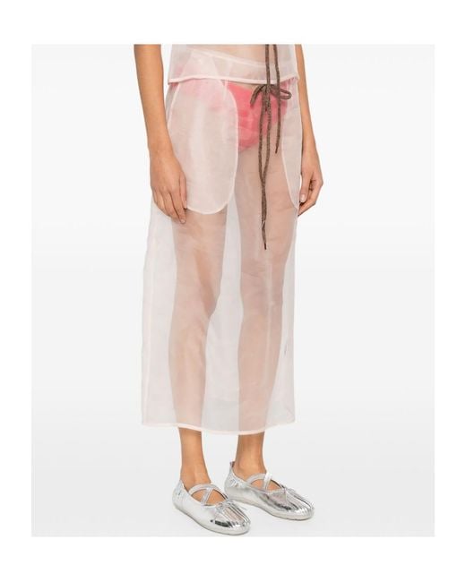 Simone Rocha Pink Straight Skirt