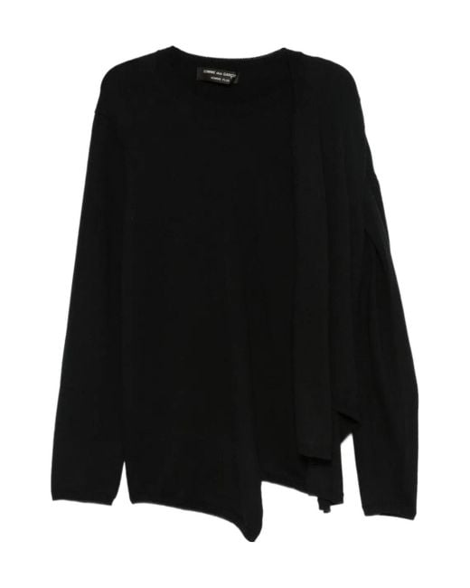 Comme des Garçons Black Comme Des Garçons Shirt Asymmetrical Hem Layered Jumper for men