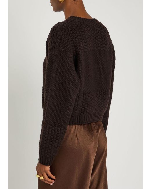 Lisa Yang Black Cropped Cashmere Jumper