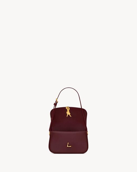 Saint Laurent Purple Solferino Foldover Top Mini Shoulder Bag