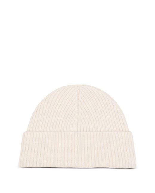 AMI Natural Ami De Coeur Logo Embroidered Beanie for men