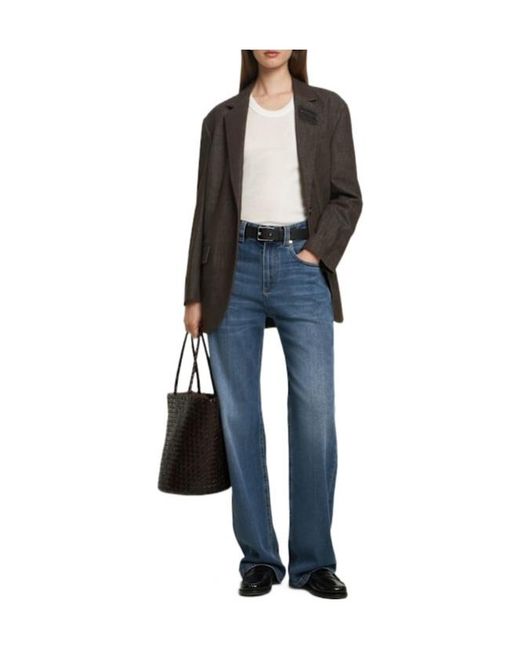 Brunello Cucinelli Blue Loose Denim Jeans