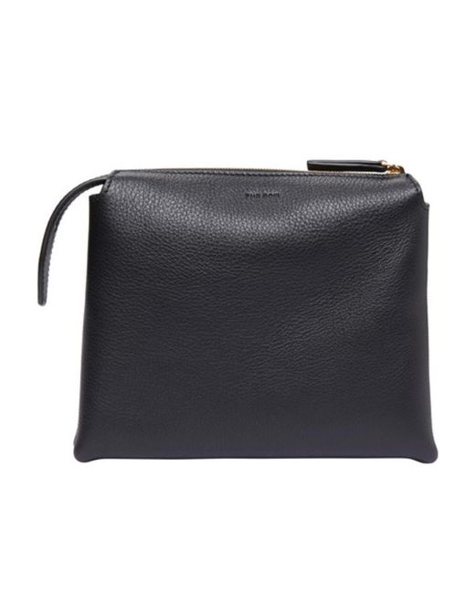 The Row Black Nu Twin Zipper Clutch