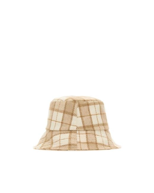 Helen Kaminski Natural Clarion Checked Bucket Hat