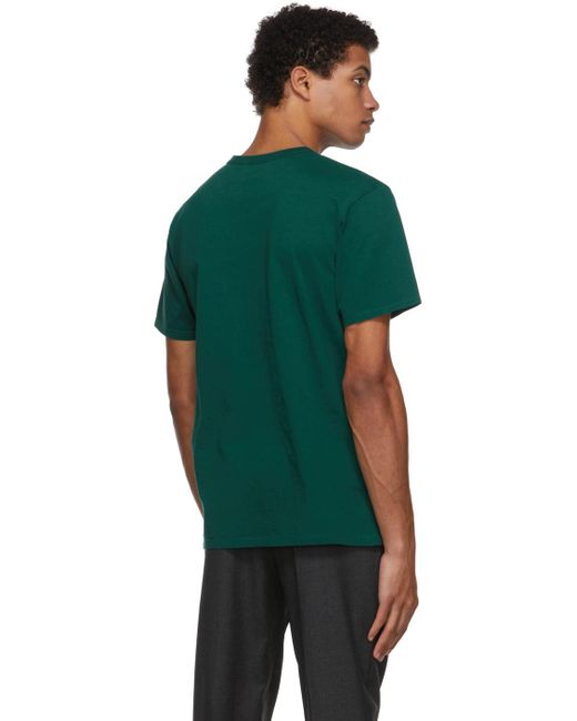 Maison Kitsuné Green Fox Hear-Patch Cotton T-Shirt for men