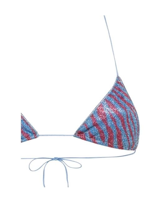 Oseree Purple Zebra-Print Bikini Set