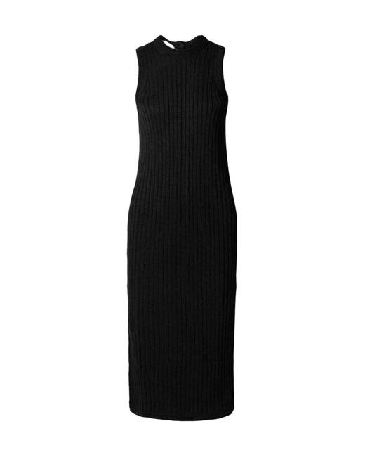 Proenza Schouler Black Leighton Ribbed Knit Dress