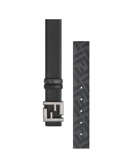 Fendi White Ff Squared Reversible Belt for men