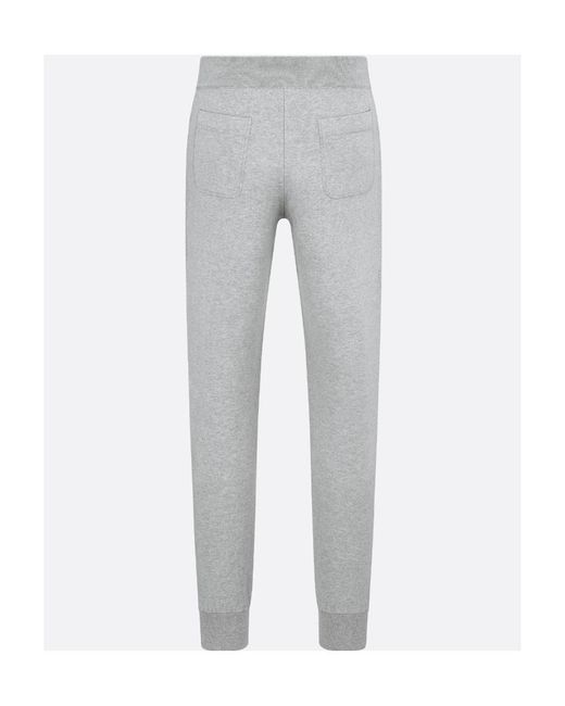 Dior Gray Homme Logo Embroidered Straight-Cut Pants for men
