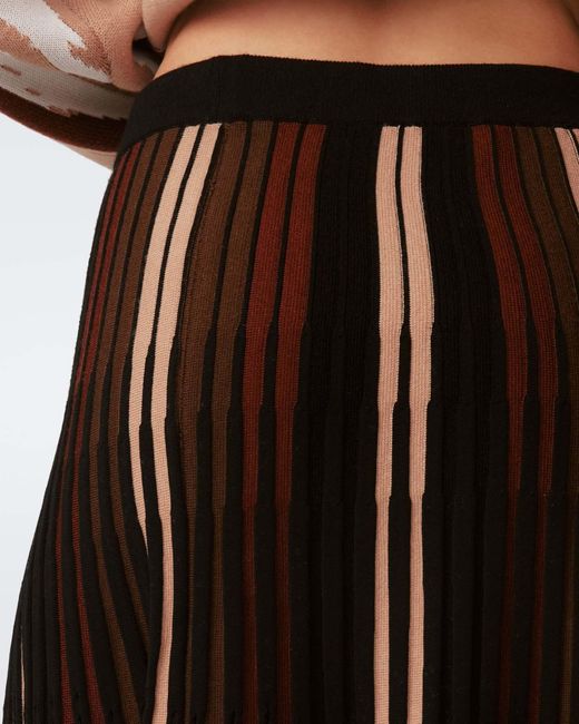 Diane von Furstenberg Black Tribeca Knitted Skirt