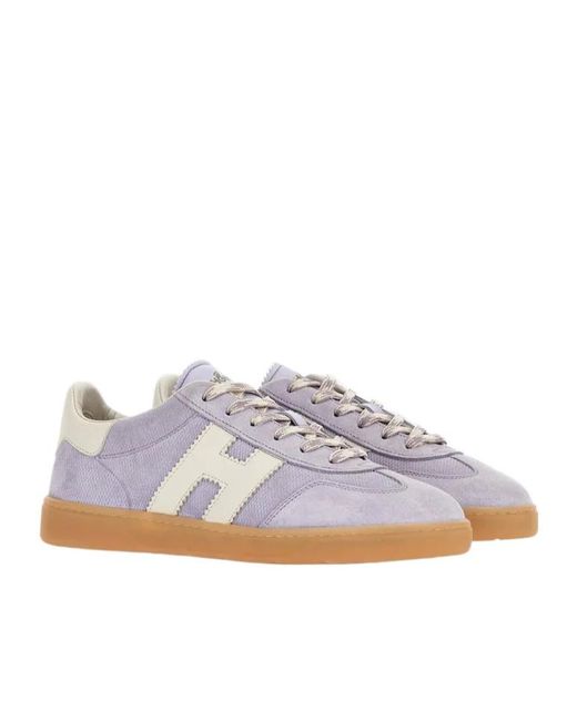 Hogan Gray Cool Logo-Patch Sneakers