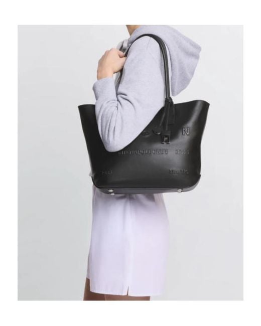 Hogan Black Small Address Shopping Bag