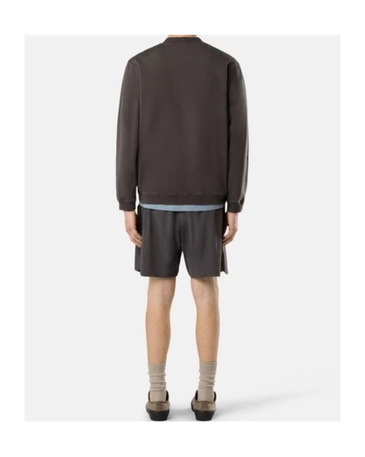 Stone Island Gray Sta-Logo Crewneck Sweatshirt for men