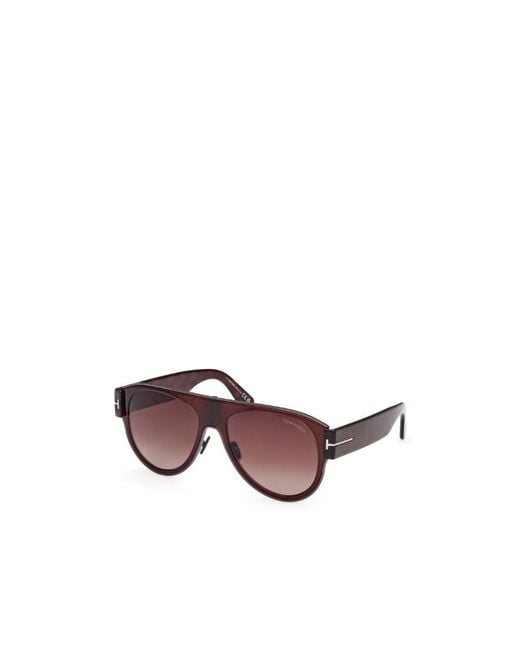 Tom Ford Purple Eyewear Aviator Frame Sunglasses for men