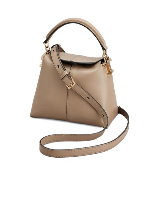Tod's Natural T Case Leather Mailman Tote Bag