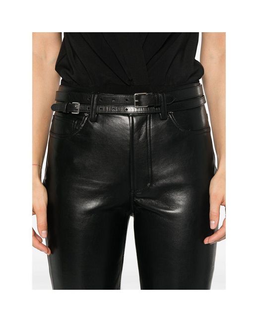 Anine Bing Gray Bruno Straight Leg Trousers