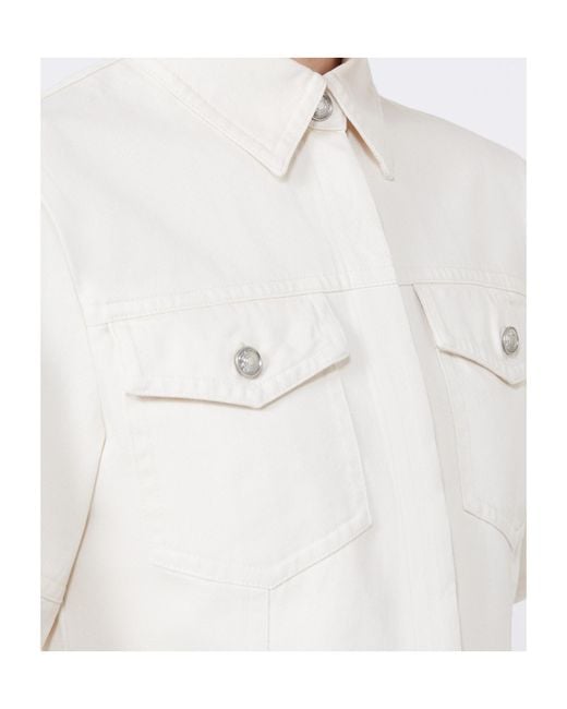 Sportmax White Button-Up Short-Sleeve Shirt