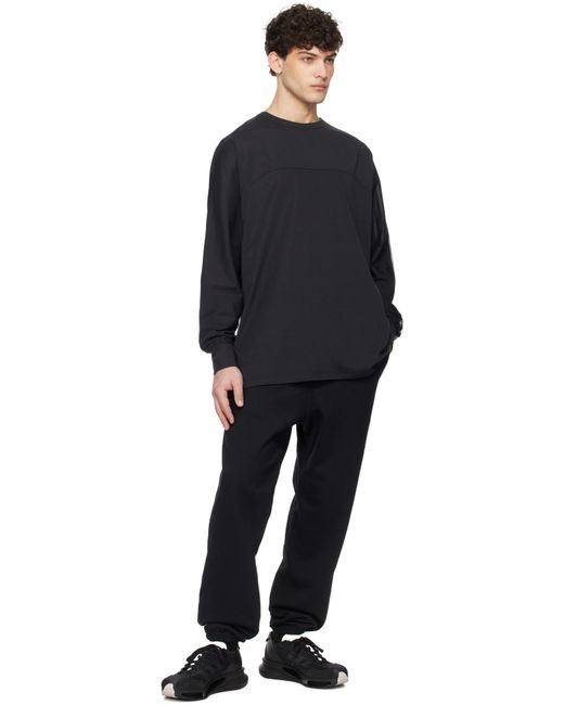 Y-3 Mesh Stripes Long Sleeve Tee in Black for Men | Lyst