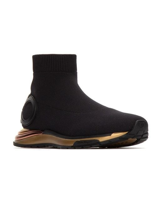Ferragamo Black Ganici Leisure Sports Shoes