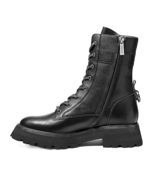 Michael Kors Black Lace-Up Ankle Boots