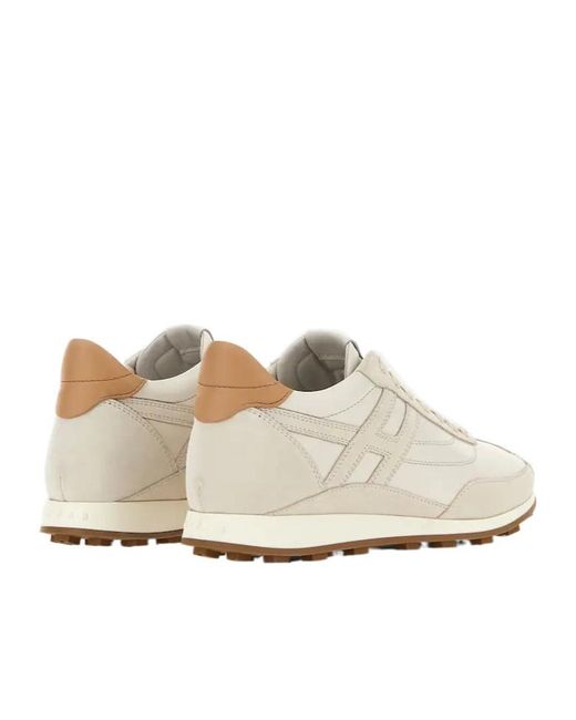 Hogan White Low Top Lace Up Sneakers