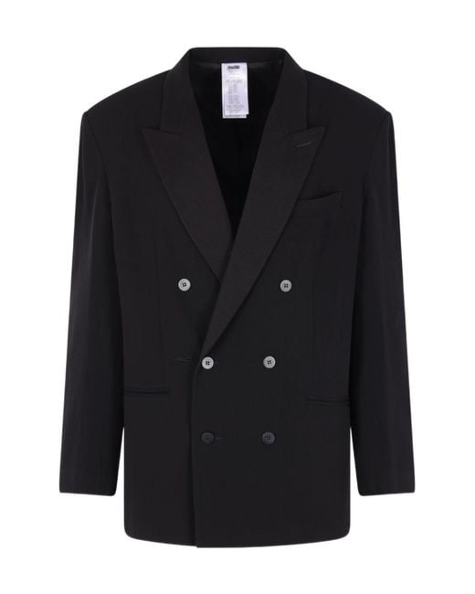 Magliano Black Double-Breasted Jacket for men