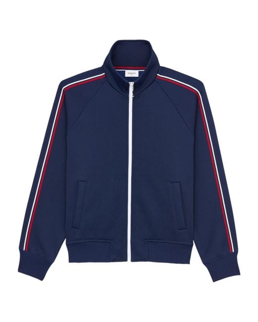 Saint Laurent Blue Zip-Up Track Jacket for men