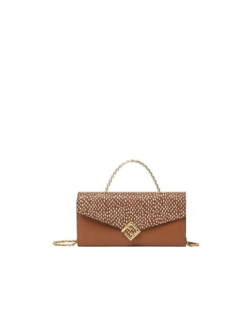 Fendi Multicolor Ff-Logo Chain-Strap Leather Mini Bag