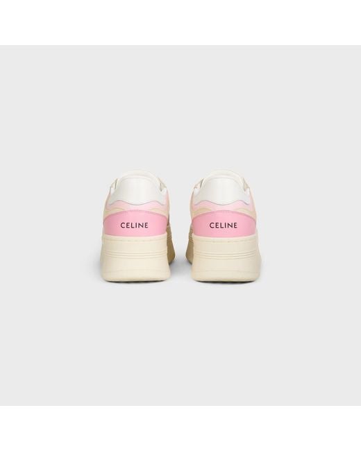 Céline Pink Block Wedge Sneaker
