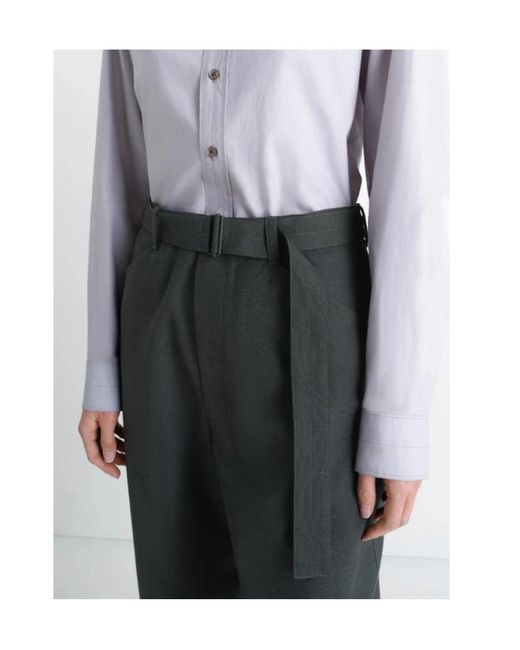 Lemaire Black Belted Tailored Trousers