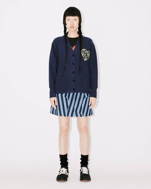KENZO Blue Heart' Cardigan Sweatshirt
