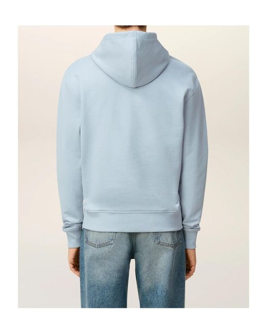 AMI Blue Ami De Coeur Zip-Up Hoodie for men