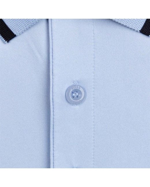 Boss Blue Short-Sleeved Polo Shirt for men