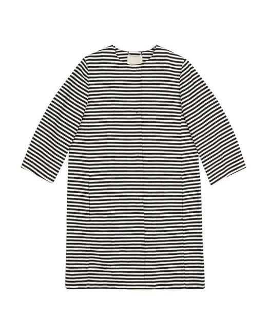 Max Mara Multicolor Striped Detail Coat