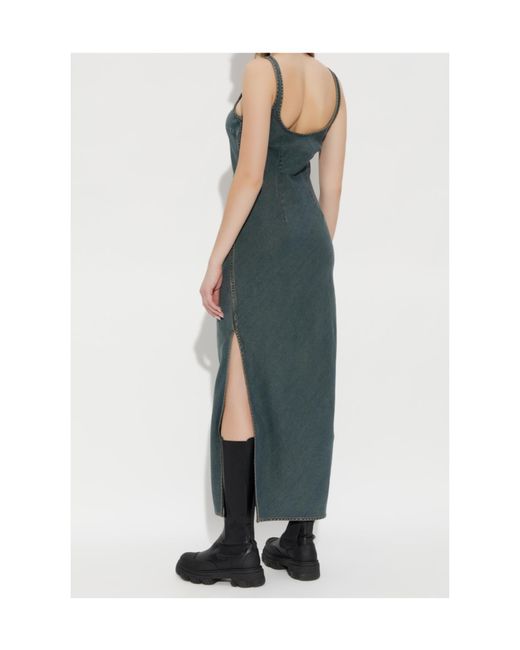 Samsøe & Samsøe Green Sasunna Side-Split Midi Dress
