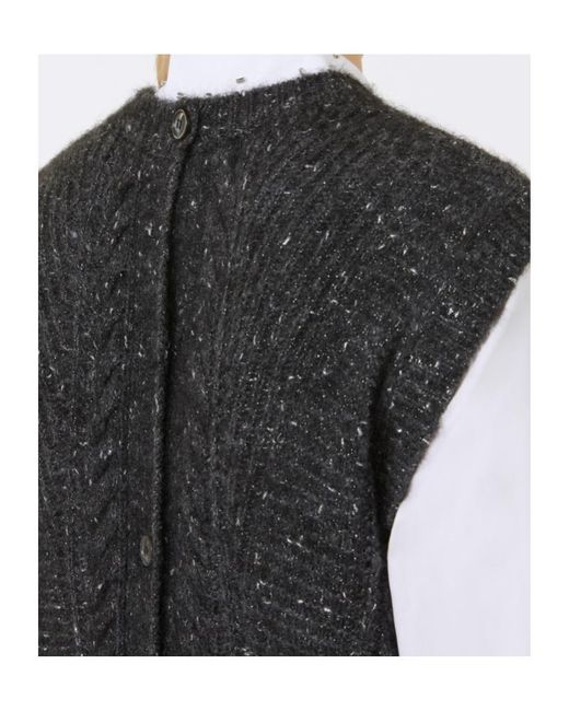 Max Mara Black Studio Crewneck Knitted Vest