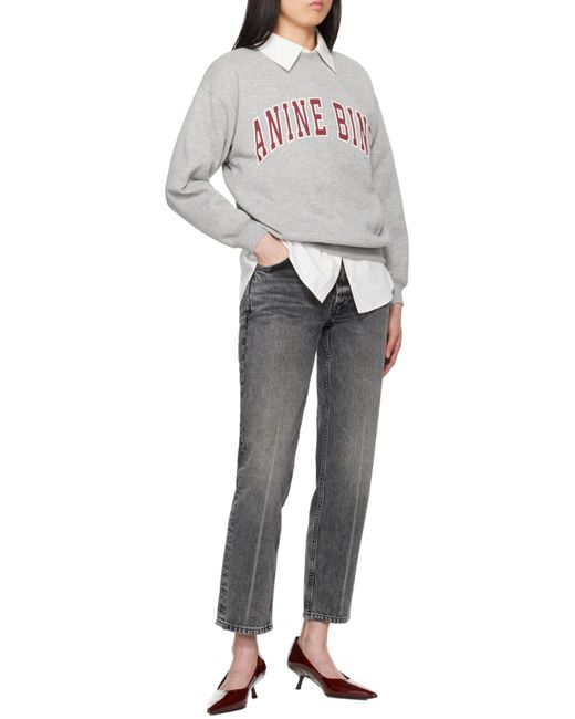 Anine Bing Gray Long-Sleeved Sweater