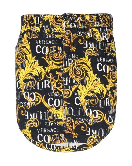 Versace Jeans Multicolor Pattern Printed Skirt