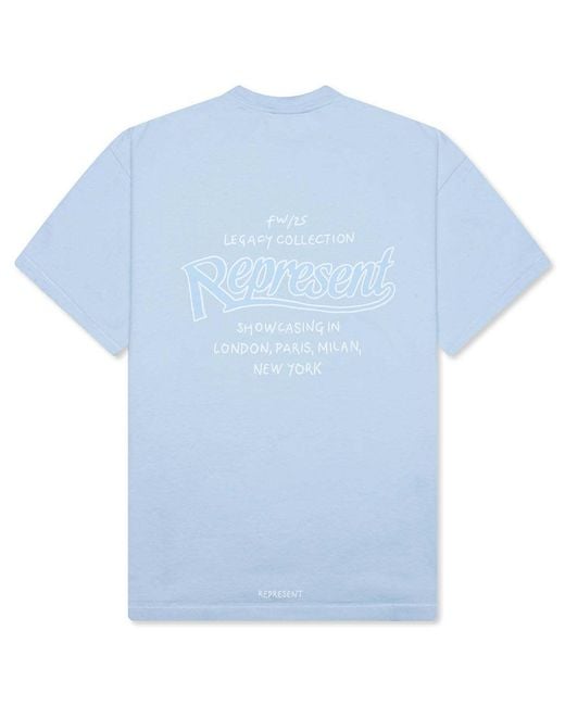 Represent Blue Showcasing Logo T-Shirt for men