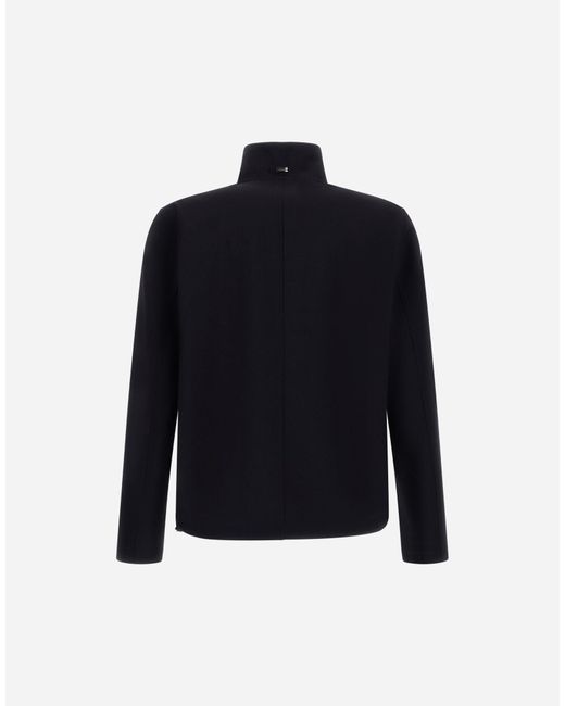Herno Blue Long-Sleeved Button-Up Jacket for men