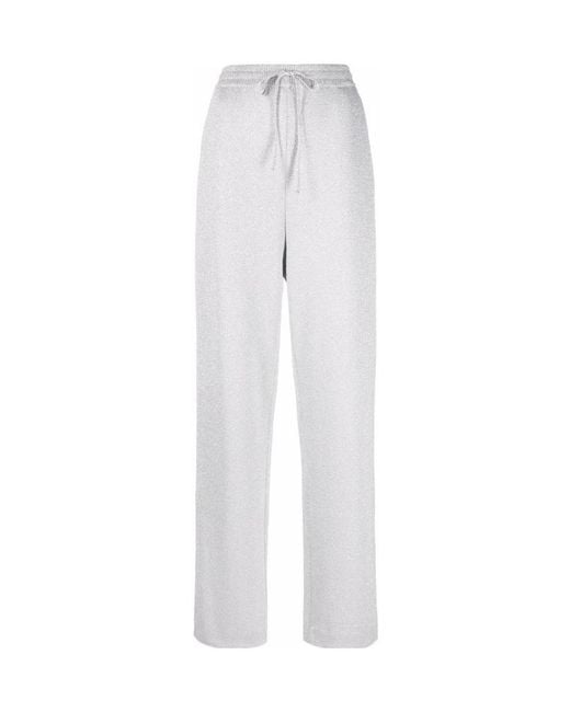 Prada White Straight Leg Drawstring Track Pants