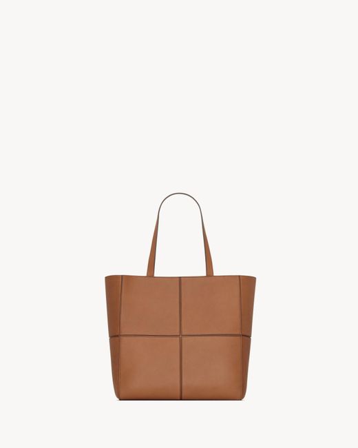 Saint Laurent Brown Paris Small 4 Carre Tote