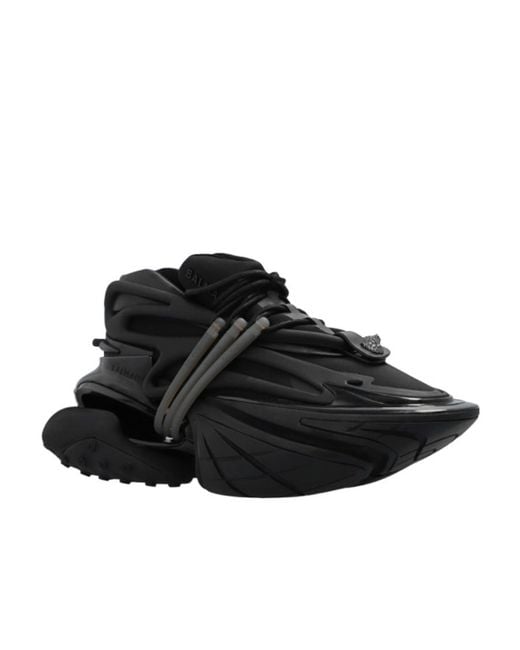 Balmain Black Unicorn Low-Top Sneakers for men