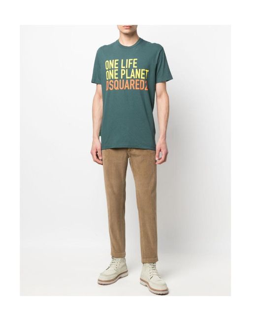 DSquared² Natural Cropped Corduroy Trousers for men